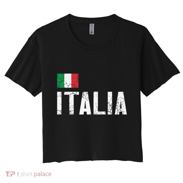Italia Flag Italian Italy Family Heritage Design Crop Top