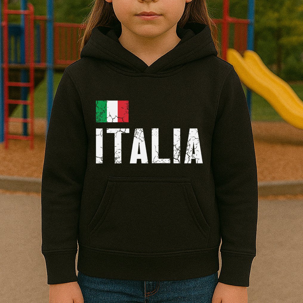 Italia Flag Italian Italy Family Heritage Design Kids Hoodie