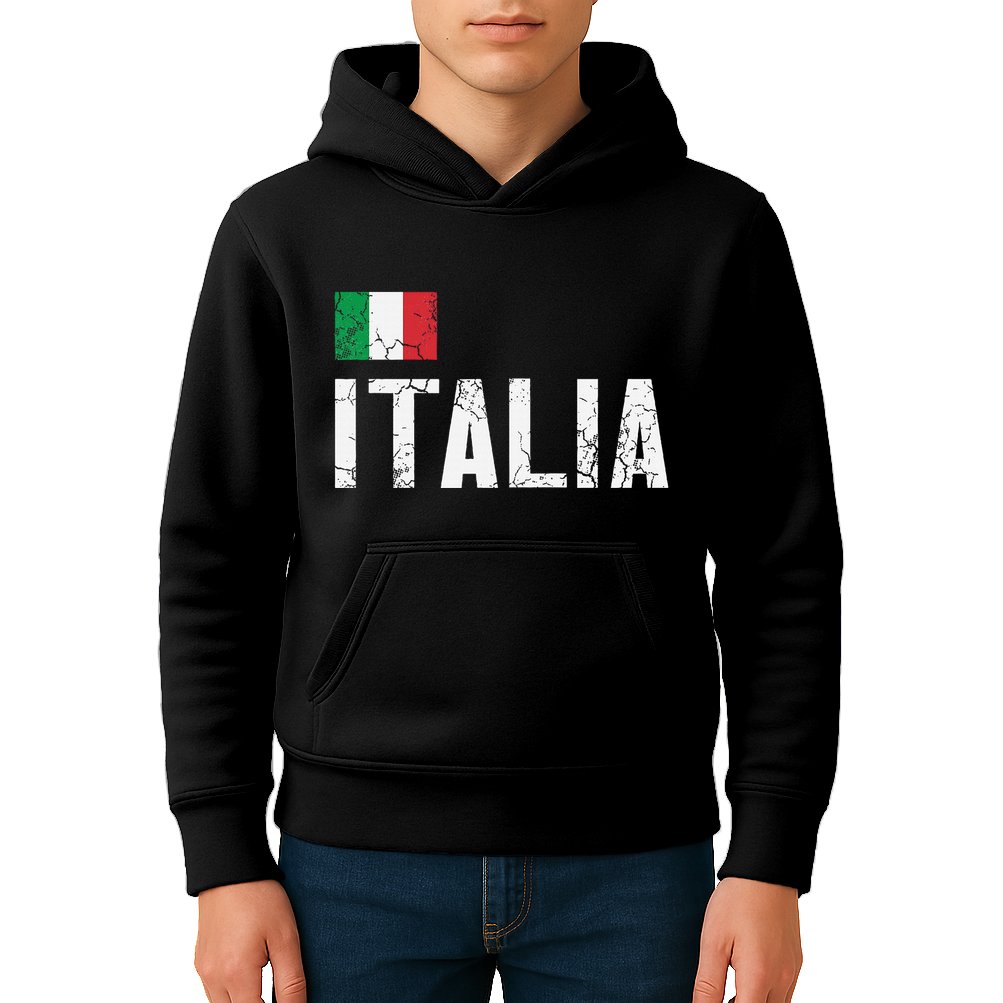 Italia Flag Italian Italy Family Heritage Design Kids Hoodie