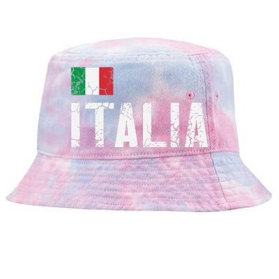 Italia Flag Italian Italy Family Heritage Design Tie-Dyed Bucket Hat