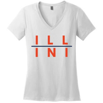 Illinois Fans Women's V-Neck T-Shirt