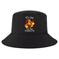 ItS Fine IM Fine Everything Is Fine Funny IM Fine Dog Cool Comfort Performance Bucket Hat