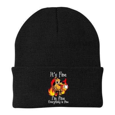 ItS Fine IM Fine Everything Is Fine Funny IM Fine Dog Beanie