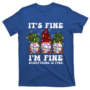 Its Fine Im Fine Everything Is Fine Teacher Life Gnome T-Shirt