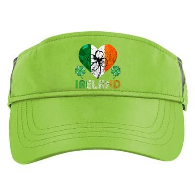 Irish Flag I Love Ireland Tees St Patrick's Gift Adult Drive Performance Visor