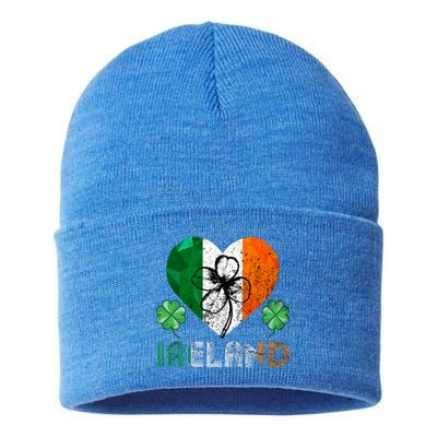 Irish Flag I Love Ireland Tees St Patrick's Gift Sustainable Knit Beanie