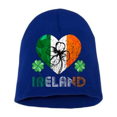 Irish Flag I Love Ireland Tees St Patrick's Gift Short Acrylic Beanie