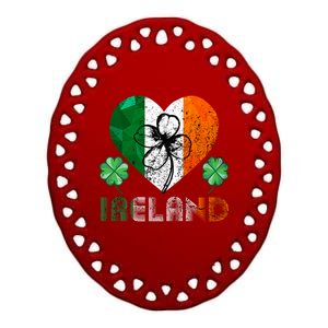 Irish Flag I Love Ireland Tees St Patrick's Gift Ceramic Oval Ornament