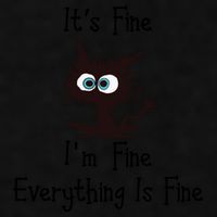 It's Fine I'm Fine Everything Is Fine Funny Cat Ladies PosiCharge Tri-Blend Wicking Tank