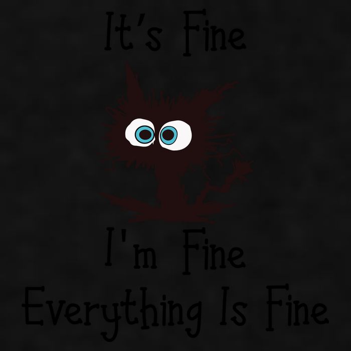 It's Fine I'm Fine Everything Is Fine Funny Cat Ladies PosiCharge Tri-Blend Wicking Tank