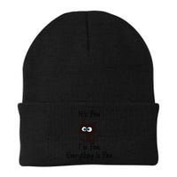 It's Fine I'm Fine Everything Is Fine Funny Cat Beanie