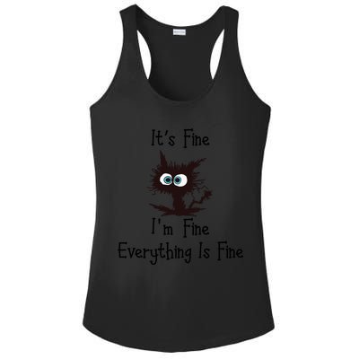 It's Fine I'm Fine Everything Is Fine Funny Cat Ladies PosiCharge Competitor Racerback Tank