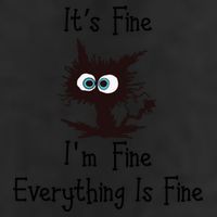 It's Fine I'm Fine Everything Is Fine Funny Cat Microfiber Hand Towel