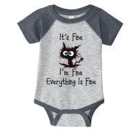 It's Fine I'm Fine Everything Is Fine Funny Cat Infant Baby Jersey Bodysuit