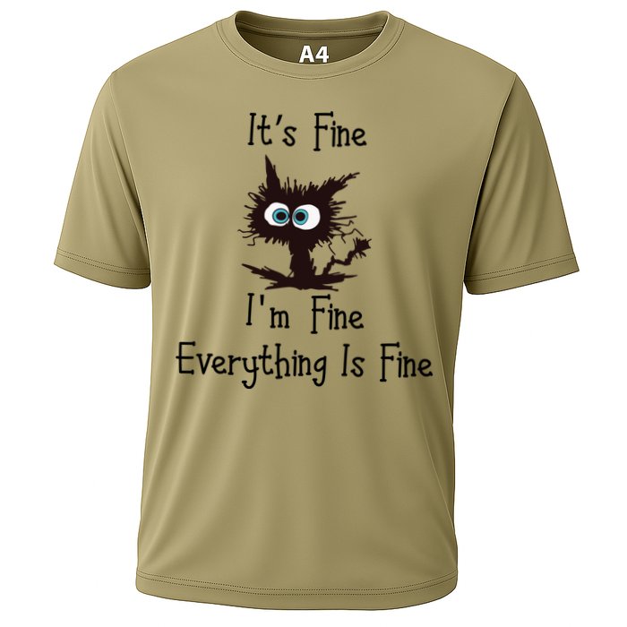 It's Fine I'm Fine Everything Is Fine Funny Cat Performance Shirt