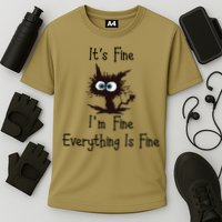 It's Fine I'm Fine Everything Is Fine Funny Cat Performance Shirt