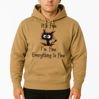 It's Fine I'm Fine Everything Is Fine Funny Cat Hoodie