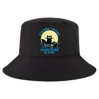 Its Fine Im Fine Everything Is Fine Funny Black Cat Shark Cool Comfort Performance Bucket Hat