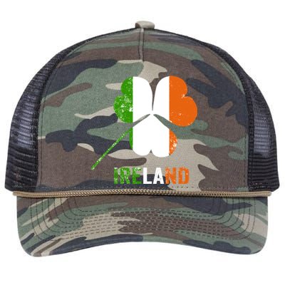 Irish Flag I Love Ireland Tees St Patrick's Gift Retro Rope Trucker Hat Cap