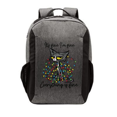 Its Fine Im Fine Everything Is Fine Funny Cat Christmas Vector Backpack