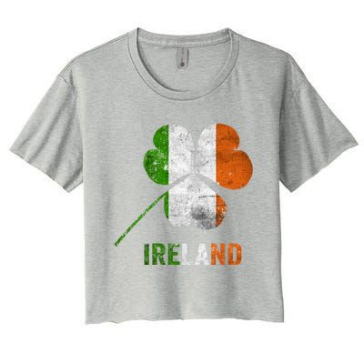 Irish Flag I Love Ireland Tees St Patrick's Funny Gift Women's Crop Top Tee