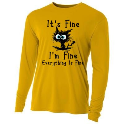 It's Fine I'm Fine Everything Is Fine Cooling Performance Long Sleeve Crew