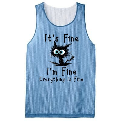 It's Fine I'm Fine Everything Is Fine Mesh Reversible Basketball Jersey Tank