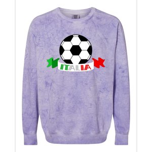 Italy Football Italian Flag Soccer Ball Italia Gift Colorblast Crewneck Sweatshirt