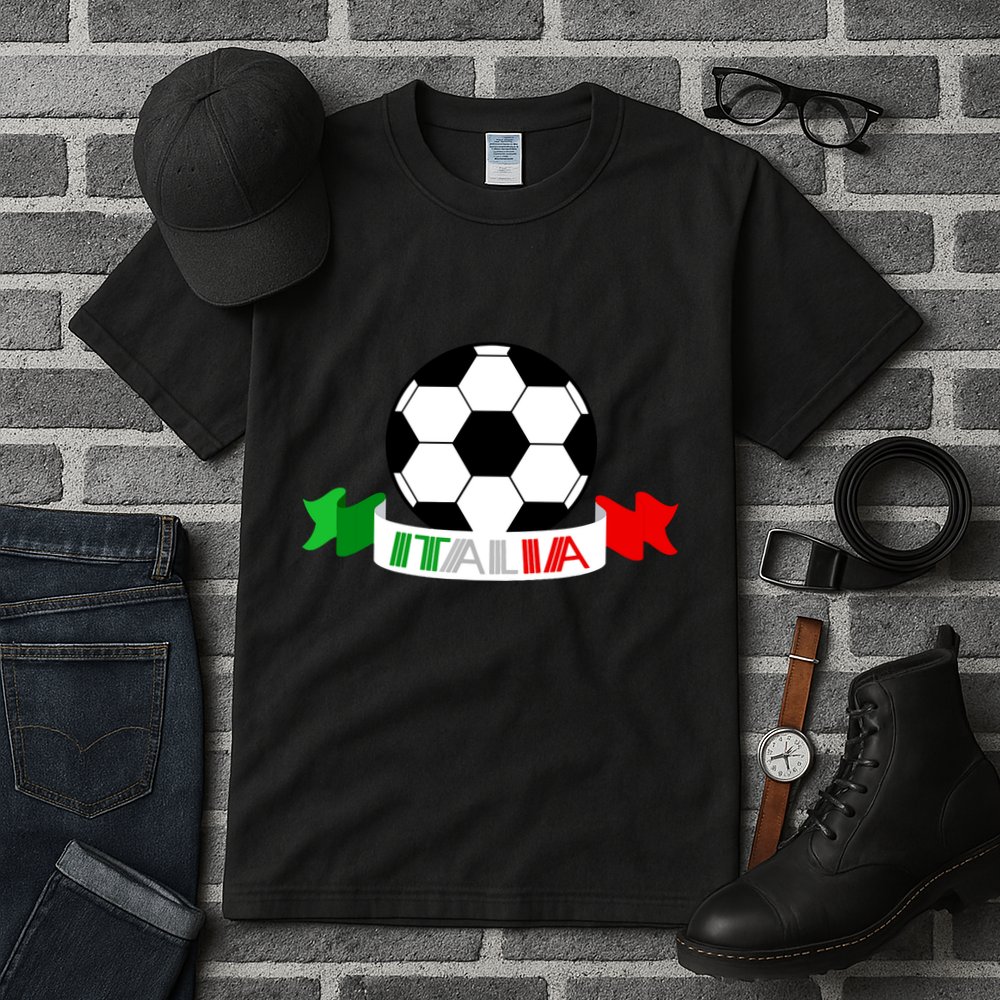 Italy Football Italian Flag Soccer Ball Italia Gift Tall T-Shirt