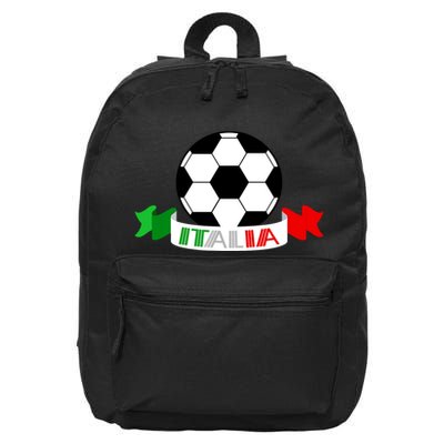Italy Football Italian Flag Soccer Ball Italia Gift 16 in Basic Backpack