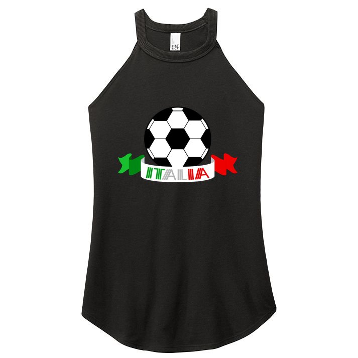 Italy Football Italian Flag Soccer Ball Italia Gift Women's Perfect Tri Rocker Tank