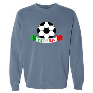 Italy Football Italian Flag Soccer Ball Italia Gift Garment-Dyed Sweatshirt