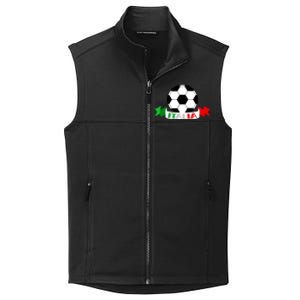 Italy Football Italian Flag Soccer Ball Italia Gift Collective Smooth Fleece Vest