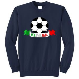 Italy Football Italian Flag Soccer Ball Italia Gift Tall Sweatshirt