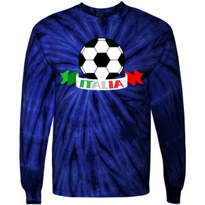 Italy Football Italian Flag Soccer Ball Italia Gift Tie-Dye Long Sleeve Shirt