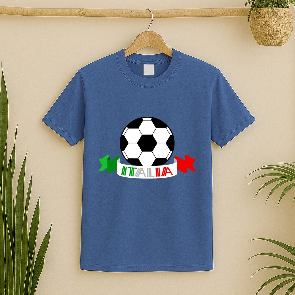 Italy Football Italian Flag Soccer Ball Italia Gift T-Shirt