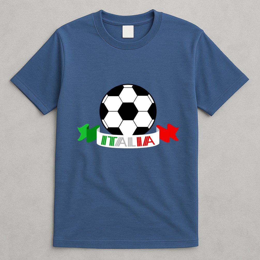 Italy Football Italian Flag Soccer Ball Italia Gift T-Shirt