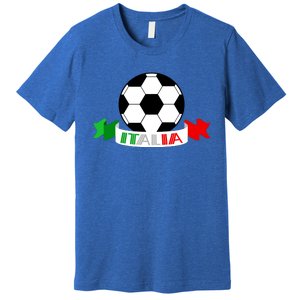 Italy Football Italian Flag Soccer Ball Italia Gift Premium T-Shirt