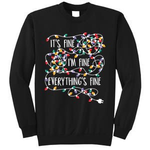 It's Fine I'm Fine Everything Is Fine Christmas Lights Sweatshirt