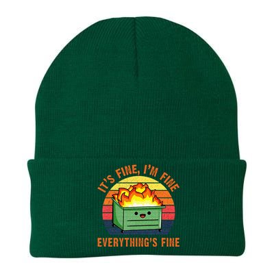 Its Fine Im Fine Everythings Fine Lil Dumpster Fire Cool Knit Cap Winter Beanie