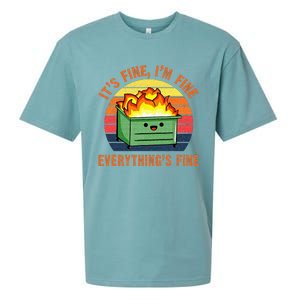 Its Fine Im Fine Everythings Fine Lil Dumpster Fire Cool Sueded Cloud Jersey T-Shirt