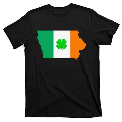 Irish Flag Iowa State Map St Patrick's Day T-Shirt