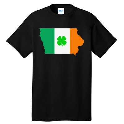 Irish Flag Iowa State Map St Patrick's Day Tall T-Shirt