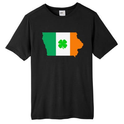 Irish Flag Iowa State Map St Patrick's Day Tall Fusion ChromaSoft Performance T-Shirt