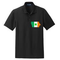 Irish Flag Iowa State Map St Patrick's Day Dry Zone Grid Polo