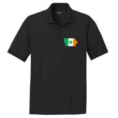 Irish Flag Iowa State Map St Patrick's Day PosiCharge RacerMesh Polo