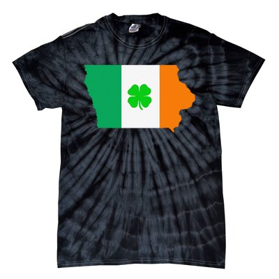 Irish Flag Iowa State Map St Patrick's Day Tie-Dye T-Shirt