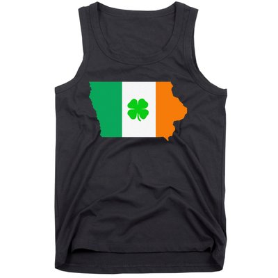 Irish Flag Iowa State Map St Patrick's Day Tank Top