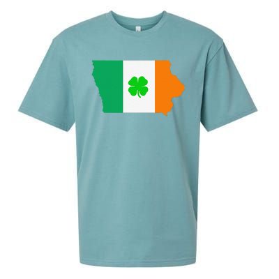 Irish Flag Iowa State Map St Patrick's Day Sueded Cloud Jersey T-Shirt