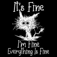Its Fine Im Fine Everything Is Fine Funny Cat Mousepad